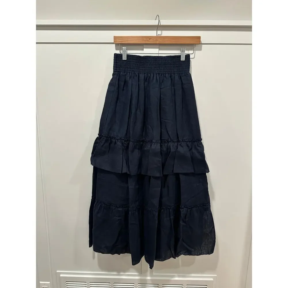 Sundays by We Are Sundays Linen Maxi Skirt Size S